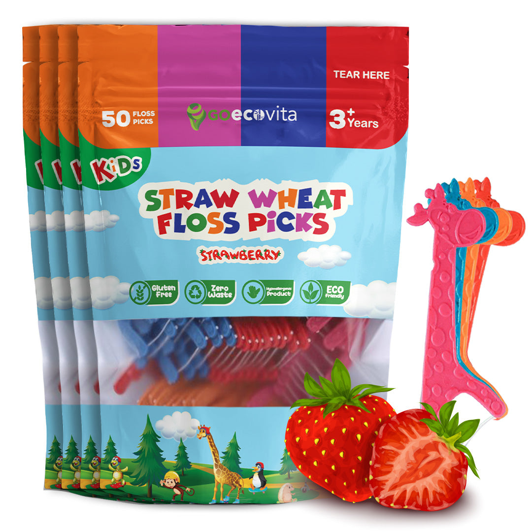 Biodegradable Kids Flossers - Strawberry