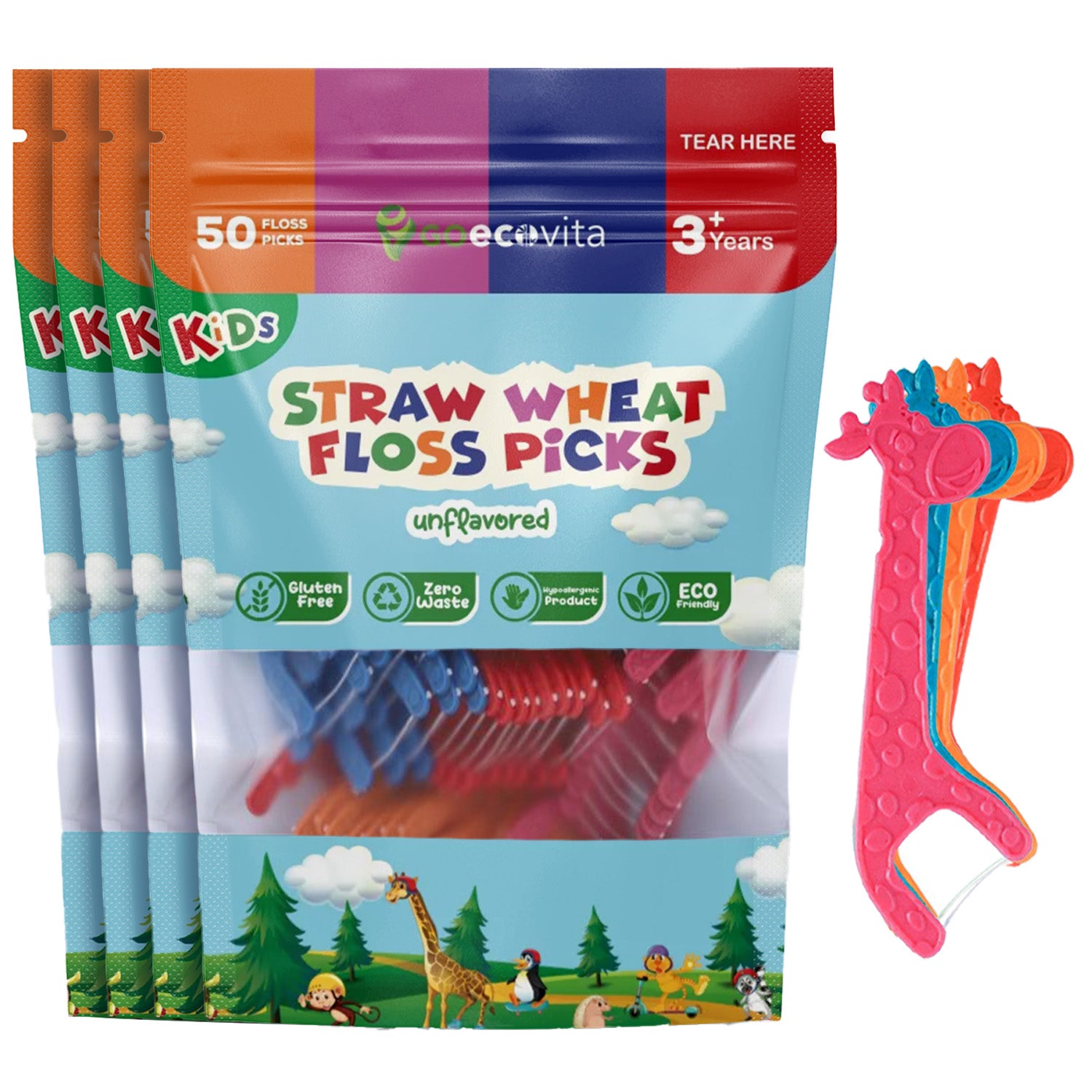 Biodegradable Kids Flossers - Unflavored