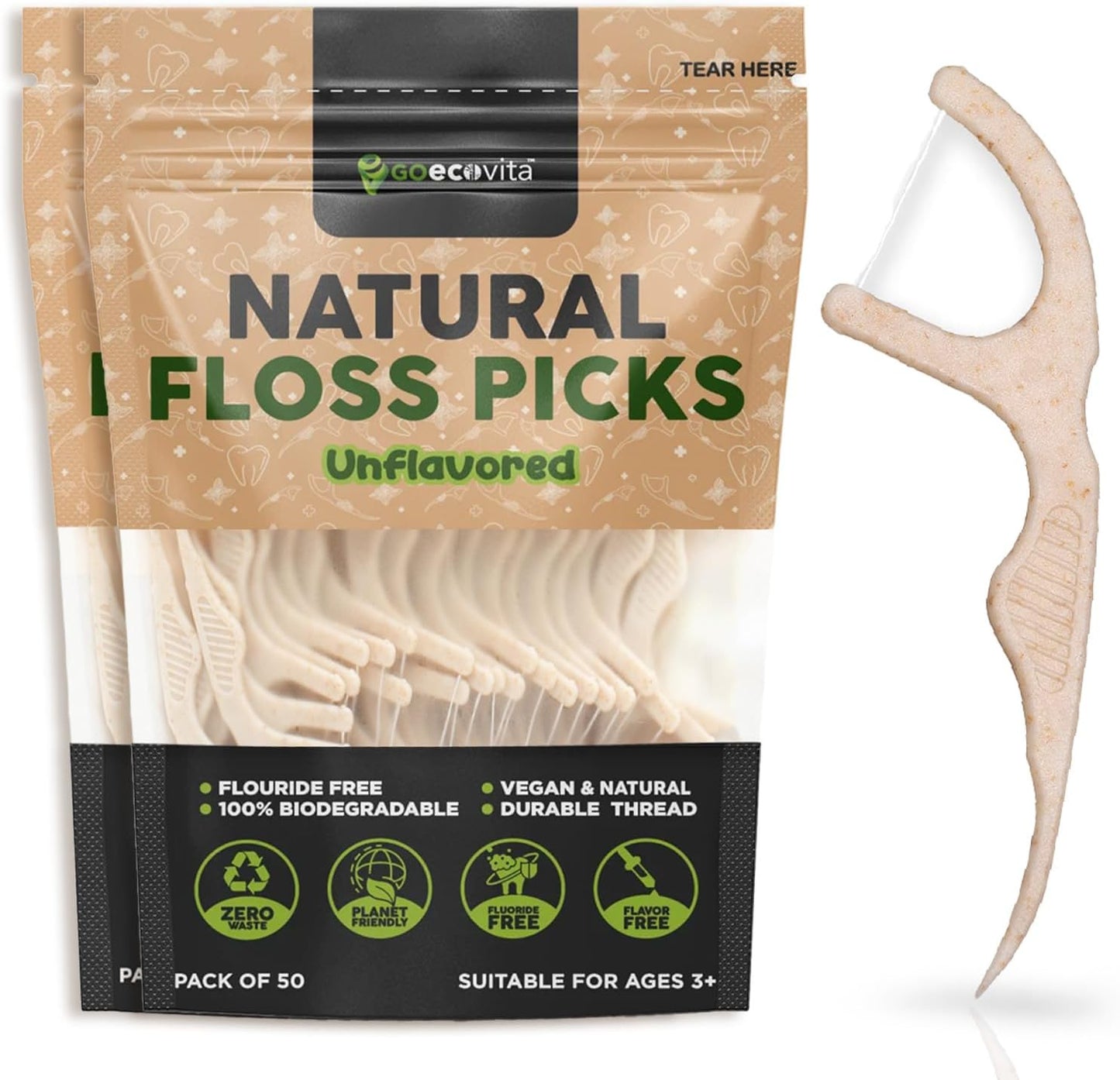 Biodegradable Floss Picks - Mint