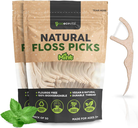 Biodegradable Floss Picks - Mint