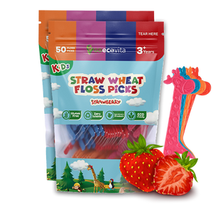 Biodegradable Kids Flossers - Strawberry