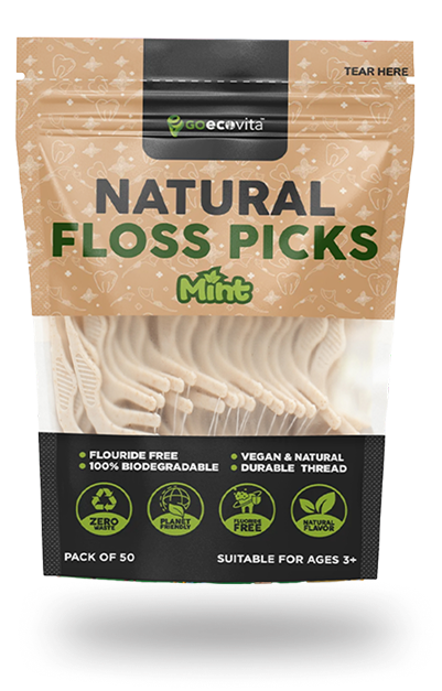 Adult Mint Straw Wheat Floss Picks