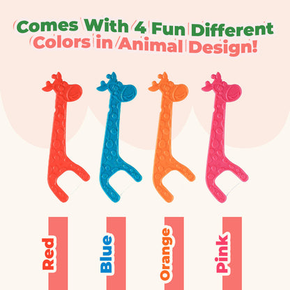 Straw Wheat Kids Flossers - Strawberry