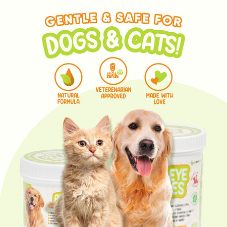 Pet Eye Wipes for Dogs & Cats