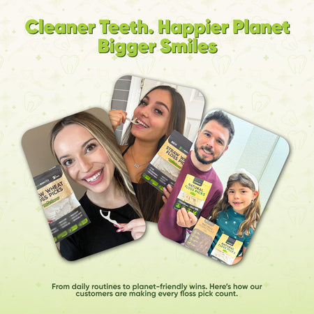 Straw Wheat Dental Floss Picks